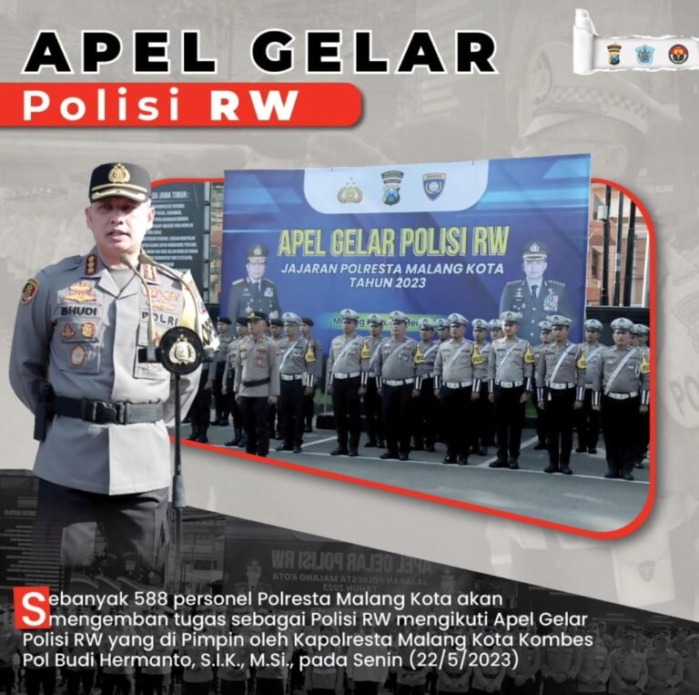 Program Unggulan Polri, Polres Malang Kota Sebar Ratusan Personil Polisi RW