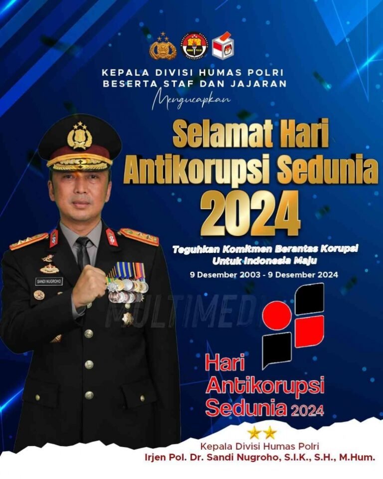 Kadiv Humas Polri : Polri Teguhkan Komitmen Berantas Korupsi Demi Indonesia Maju